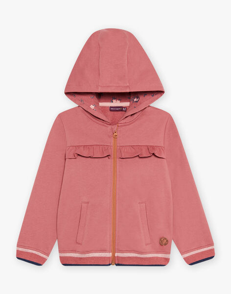 Haut de jogging à capuche rose foncé DRAGONETTE / 22H2PFL1JGHD312
