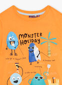 Pyjama orange et bleu à motifs monstres enfant garçon CAMONAGE / 22E5PG56PYJ400