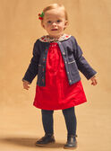 Cardigan bleu marine à broderies pommes Bébé Fille NAGABRIELLE / 25H1BFP1CAR070