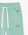 Pantalon en molleton vert amande FACECTOR / 23E1BGB1PAN611