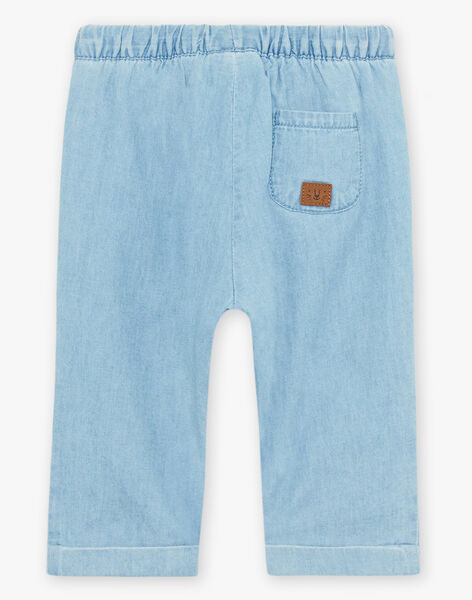 Pantalon en light denim bleu avec broderie oiseau FAANDY / 23E1BG82PANP272
