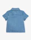 Chemise en denim bleue à manches courtes FAROBERT / 23E1BGS1CHMP272