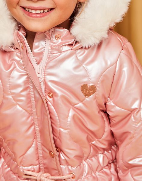 Doudoune rose à capuche DRAPOLETTE / 22H2PFN1D3E963