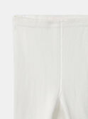 Collant écru jacquard fleur MICOLETTE / 25E4PF91COL808