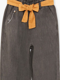 Pantalon denim gris ceinture foulard ZEDENETTE / 21E2PF91JEAJ912