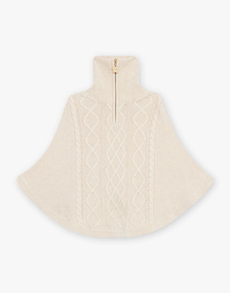Poncho écru en maille torsadée DOPOCHETTE / 22H2PFF1PONA011
