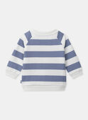 Ensemble sweat à rayures imprimé oie et legging bleu foncé Bébé Garçon NAKEVIN / 25H1BGQ1ENS009