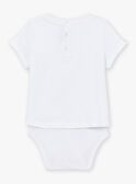 T-shirt-body blanc à manches courtes LABILLY / 24H1BGI2BOD000