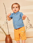 Chemise en denim bleue à manches courtes FAROBERT / 23E1BGS1CHMP272