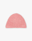 Bonnet vieux rose en tricot FIMAURINE / 23E4BF51BON817