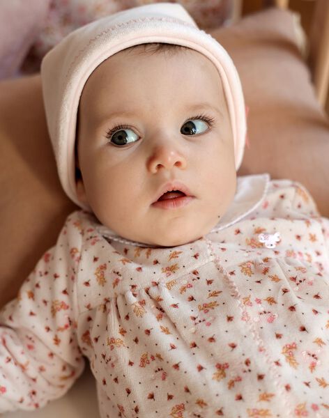 Pyjama et bonnet en velours rose clair FORRA_B / 23E0NF71GRE321