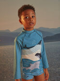 T-shirt de bain anti-UV+50 à motif requin, orque et baleine KLUCHAGE / 24E4PGG2TUV216