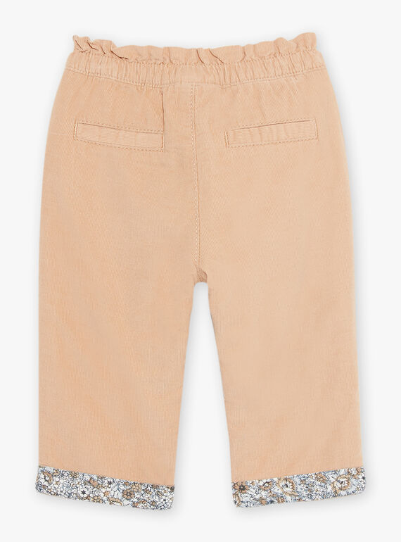 Pantalon beige en velours côtelé DAREGINE / 22H1BFY1PANI820