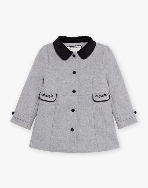 Manteau gris col Claudine DRAMATETTE / 22H2PFM1MANJ922