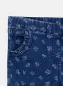 Pantalon denim slim bleu avec des fleurs  KRIZETTE 1 / 24E2PFB2JEAP269