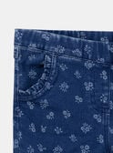 Pantalon denim slim bleu avec des fleurs  KRIZETTE 1 / 24E2PFB2JEAP269