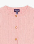 Gilet en tricot rose FADORIANE / 23E1BFB1CARD309