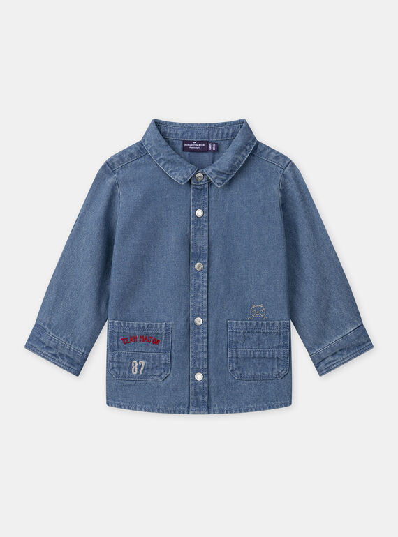 Chemise en jean denim à manches longues Bébé Garçon NADARIUS / 25H1BGK1CHMP274