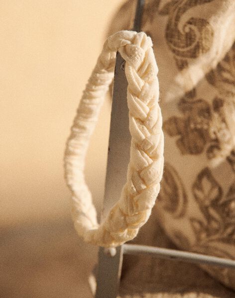 Bandeau ivoire tressé et brodé FREBANETTE / 23E4PFI1BAN005
