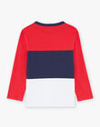 T-shirt à rayures rouge, blanc et bleu marine FRIXOLAGE3 / 23E3PGB2TML506