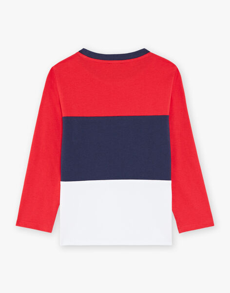 T-shirt à rayures rouge, blanc et bleu marine FRIXOLAGE3 / 23E3PGB2TML506