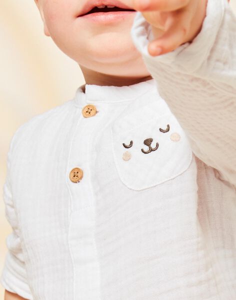 Chemise écru en gaze de coton FAGEORGE / 23E1BGD1CHM001