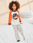 Ensemble pyjama écru avec dinosaures FLODINAGE / 23E5PG26PYJ001