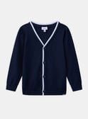 Gilet bleu col V KRESSAGE / 24E3PGL2GIL070