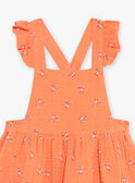 Robe chasuble orange en gaze de coton à imprimé fleuri GAALICE / 23H1BF71CHSE413