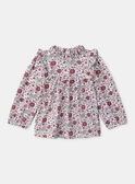 Blouse imprimé fleuries à volants sur le col et les épaules Bébé Fille NAELISE / 25H1BFL1TEE001