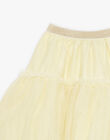 Jupe jaune asymétrique en tulle paillettée FYMETTE / 23E2PFG1JUPB104
