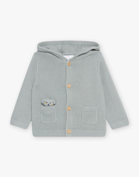 Gilet epais en mailles vert d'eau DADEAN / 22H1BGD2GIL631