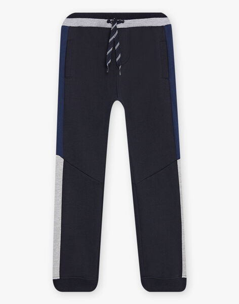 Jogging bleu foncé à détails bleus et gris chiné DICLAGE2 / 22H3PGL2JGB705