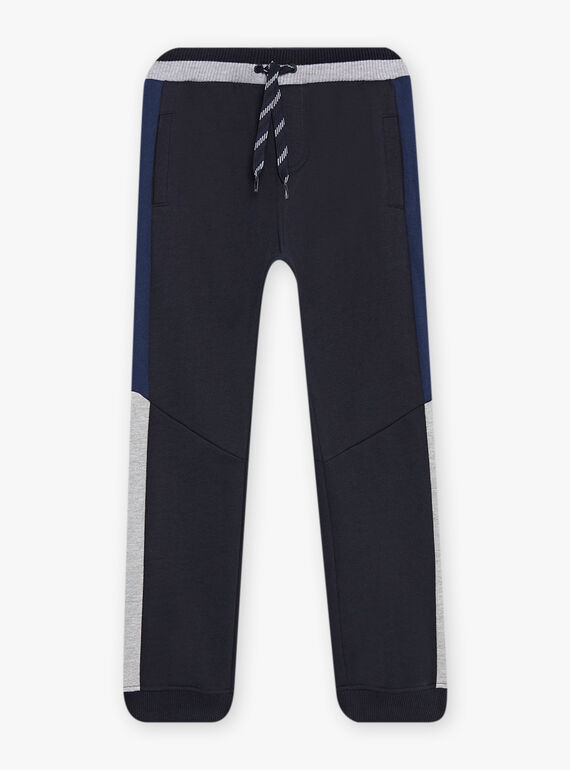 Jogging bleu foncé à détails bleus et gris chiné DICLAGE2 / 22H3PGL2JGB705