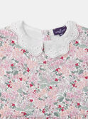 Robe fleurie col claudine  LADEDETTE / 24H2PFQ1ROB001