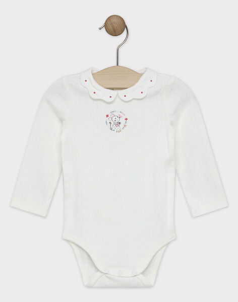 Body Ecru Avec Col Festonne Bebe Fille