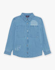 Chemise en jean bleu savane FALAVAGE / 23E3PG81CHMP272