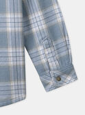 Chemise à carreaux bleu Garçon NUSURCHAGE / 25H3PGQ1SCHC237