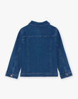 Veste en jean brodée bleu foncé FEVIETTE / 23E2PFB1VESK005
