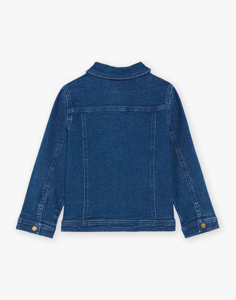 Veste en jean brodée bleu foncé FEVIETTE / 23E2PFB1VESK005