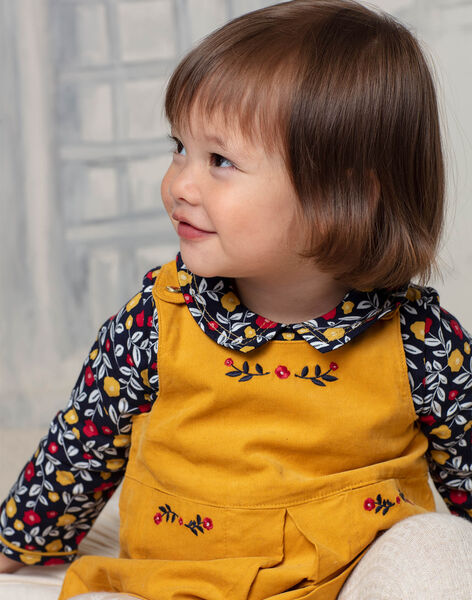 Body Blouse Bleu Marine A Imprime Fleuri Bebe Fille Body Bebe Sergentmajor