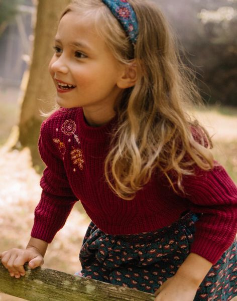 Pull groseille en maille DYABOLETTE / 22H2PFU1PULD307