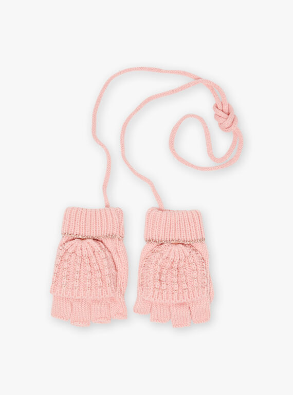 Moufles roses motif cœurs enfant fille BLODUETTE / 21H4PFD1GAND300