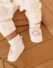 Chaussons de naissance écrus Girafe FORENT / 23E0AM61CHP000