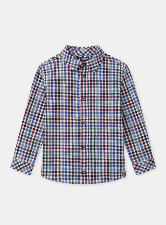 Chemise vichy à manches longues Garçon NOTRIAGE / 25H3PGP1CHMA015