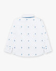 Chemise blanche retroussable avec broderies FREBRAGE / 23E3PGI3CHM000