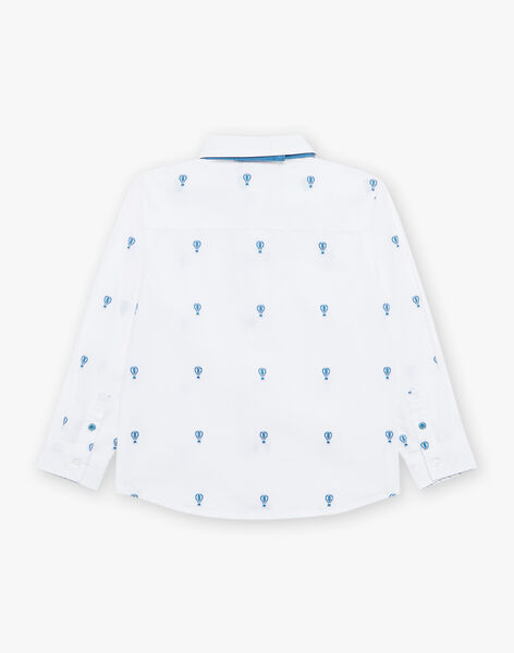 Chemise blanche retroussable avec broderies FREBRAGE / 23E3PGI3CHM000