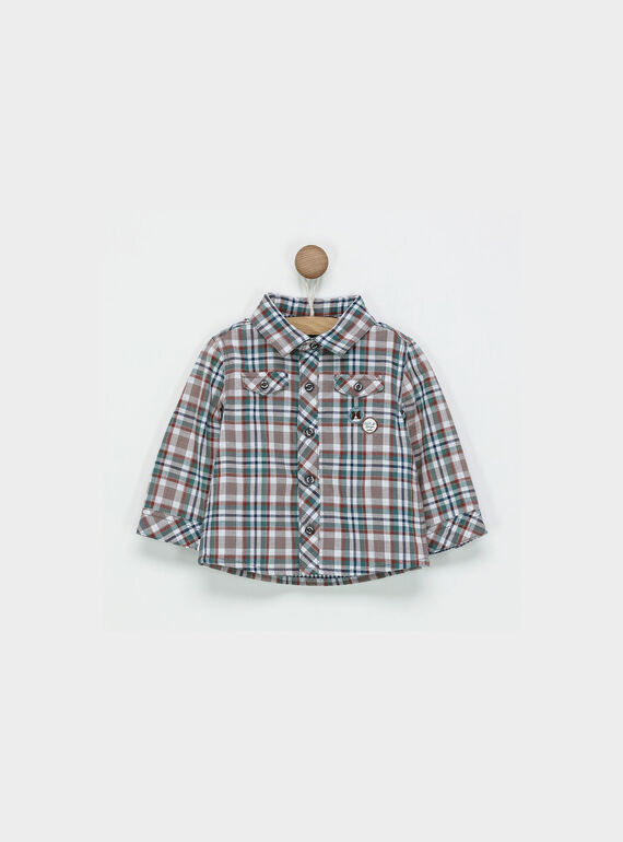Chemise marron à carreaux PARAYAN / 18H1BGP1CHMI811