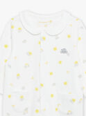 Pyjama et bonnet de naissance blancs à imprimé nuages et soleils FOSTA / 23E0NMT1GRE000