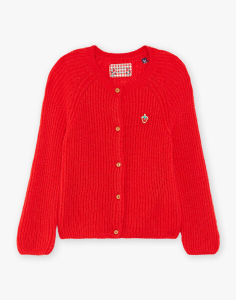 Gilet côtelé rouge FEREDETTE / 23E2PFB2CAR050